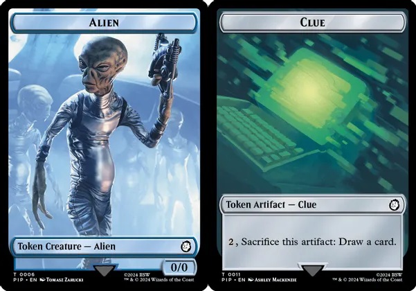 Alien // Clue Double-Sided Token