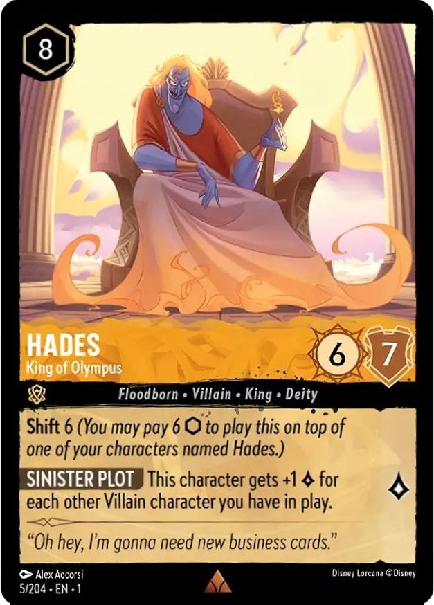 Hades - King of Olympus (Oversized) - 5/204 - Rare - Cold Foil