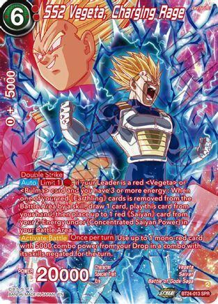 SS2 Vegeta, Charging Rage - BT24-013 - SPR - Foil