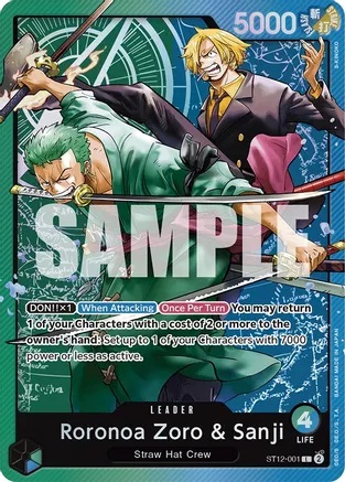 one piece tcg zoro deck Roronoa Zoro & Sanji - ST12-001 - L - Foil - One Piece TCG » One Piece TCG  Singles » Starter Deck Singles (One Piece)