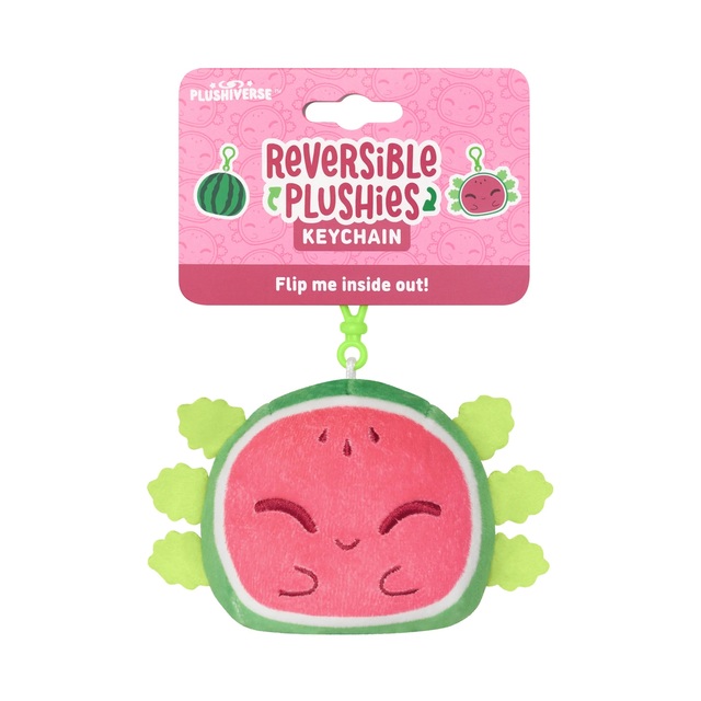 Plushiverse: Reversible Keychain - Watermelon Axolotl