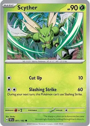 Scyther - 001/162 - Common - Reverse Holo Scyther - 001/162 - Common - Reverse Holo