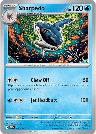 Sharpedo - 043/162 - Uncommon Sharpedo - 043/162 - Uncommon