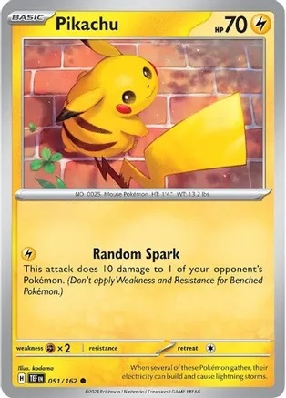 Pikachu - 051/162 - Common - Reverse Holo