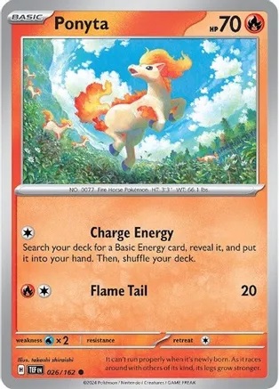 Ponyta - 026/162 - Common - Reverse Holo Ponyta - 026/162 - Common - Reverse Holo
