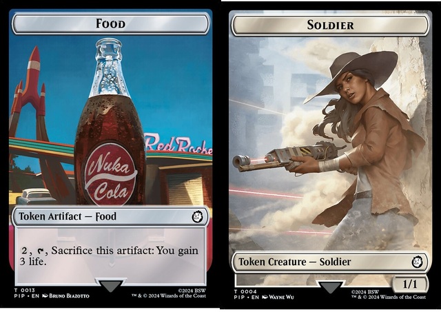 Food (0013) // Soldier (0004) - Foil - Double-Sided Token