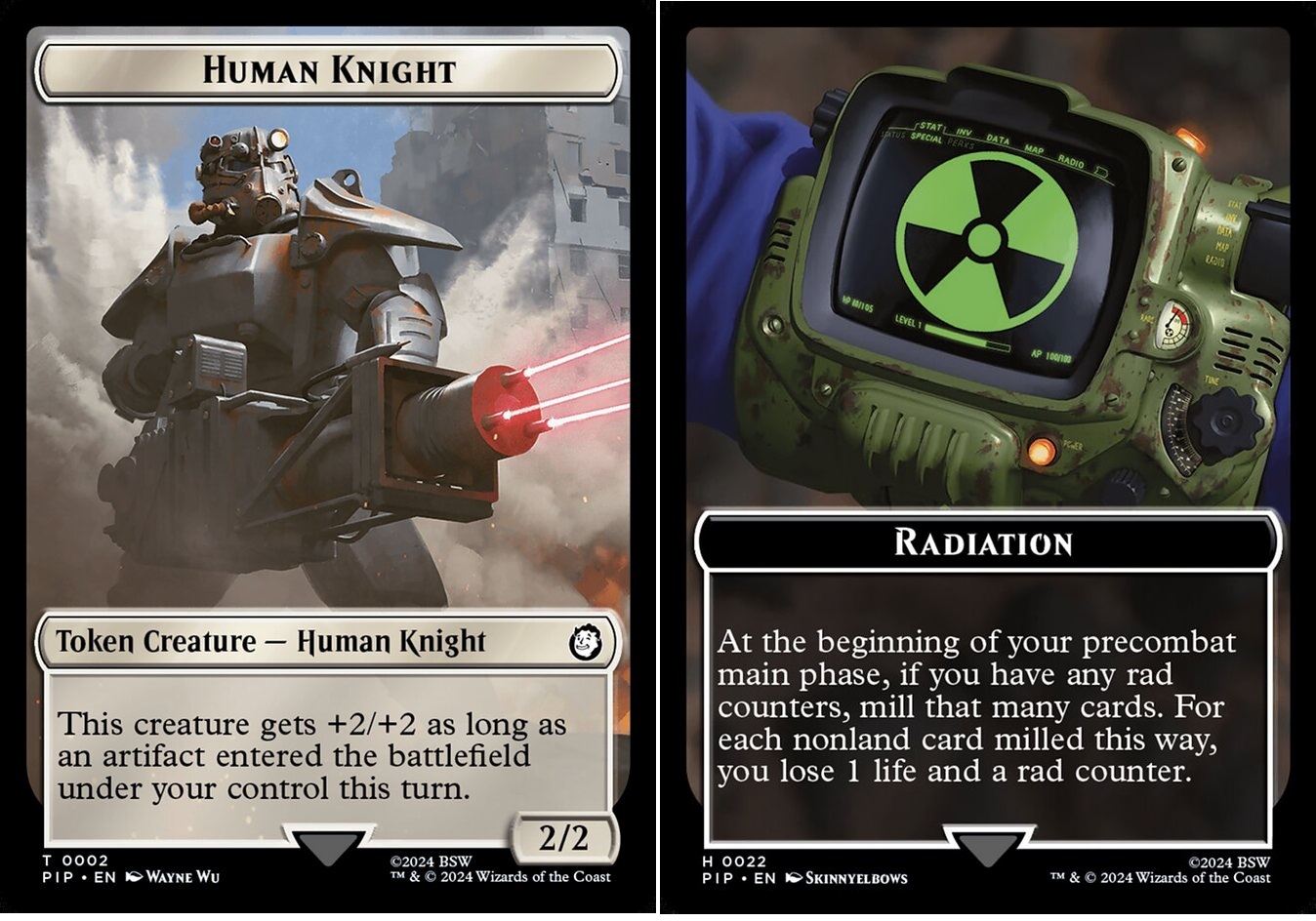 Human Knight (0002) // Radiation (0022) - Double-Sided Token