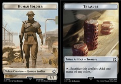 Human Soldier (0003) // Treasure (0018) - Double-Sided Token