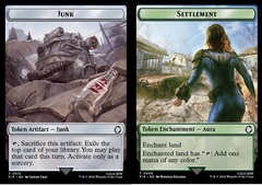 Junk (0015) // Settlement (0008) - Foil - Double-Sided Token