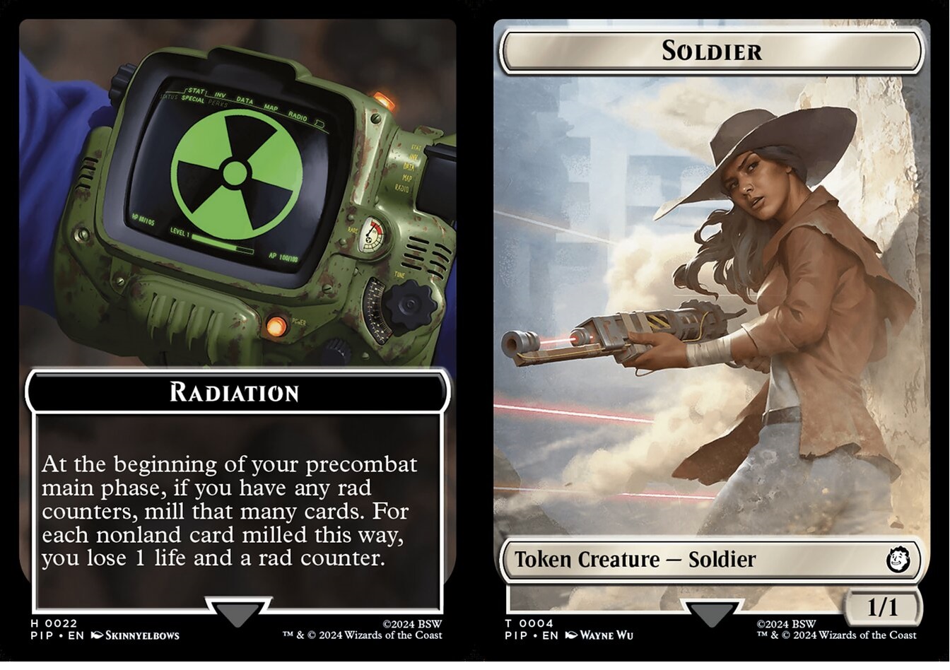 Radiation (0022) // Soldier (0004) - Double-Sided Token