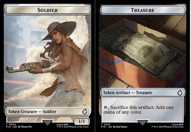 Soldier (0004) // Treasure (0019) - Double-Sided Token