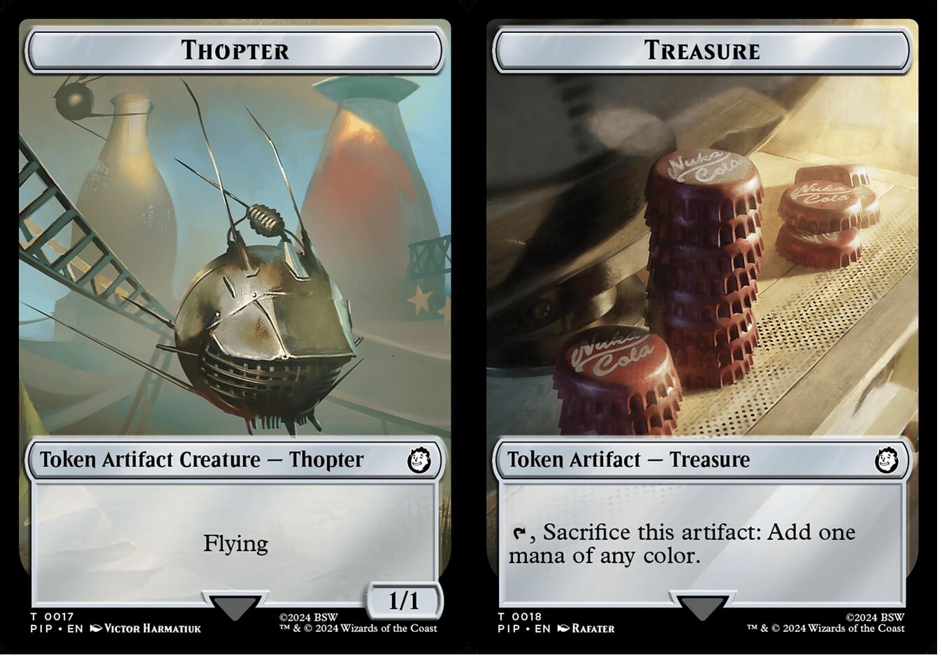 Thopter (0017) // Treasure (0018) - Foil - Double-Sided Token