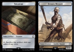 Treasure (0019) // Zombie Mutant (0007) - Foil  - Double-Sided Token