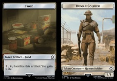 Food (0012) // Human Soldier (0003) - Foil - Double-Sided Token