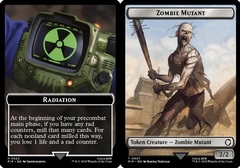 Radiation (0022) // Zombie Mutant (0007) Double-Sided Token - Foil