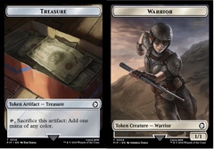 Treasure (0019) // Warrior (0005) - Foil - Double-Sided Token