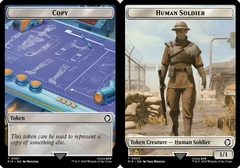 Copy // Human Soldier - Foil - Double-Sided Token