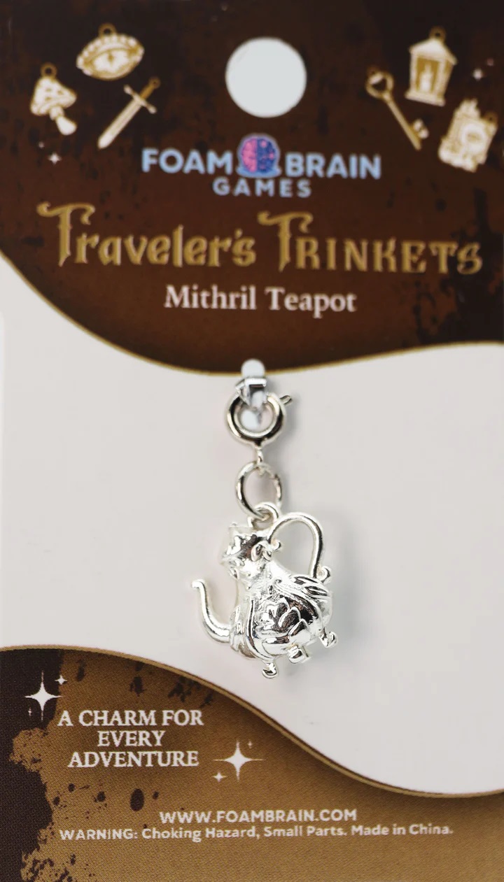 Travelers Trinkets: Mithril Teapot Charm