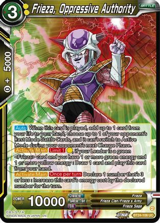 Frieza, Oppressive Authority - BT24-106 - UC - Silver Foil