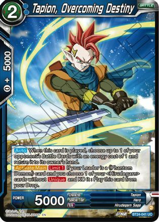 Tapion, Overcoming Destiny - BT24-041 - UC - Silver Foil