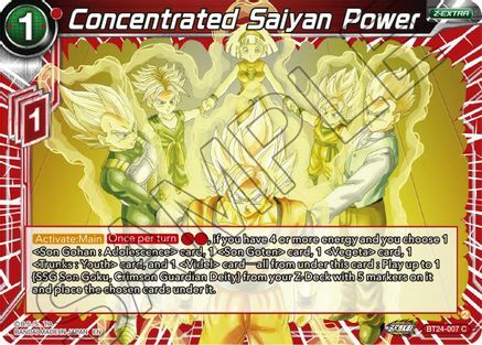 Concentrated Saiyan Power - BT24-007 - C - Silver Foil