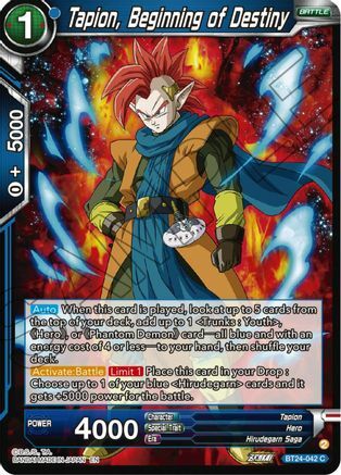 Tapion, Beginning of Destiny - BT24-042 - C - Silver Foil