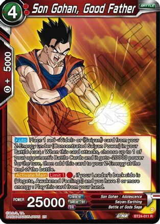 Son Gohan, Good Father - BT24-011 - R - Foil
