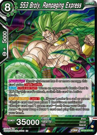 SS3 Broly, Rampaging Express - BT24-074 - R - Foil