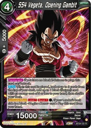 SS4 Vegeta, Opening Gambit - BT24-121 - R - Foil