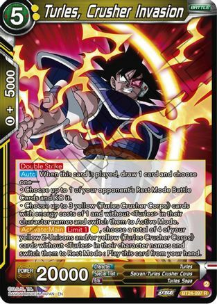 Turles, Crusher Invasion - BT24-097 - R - Foil