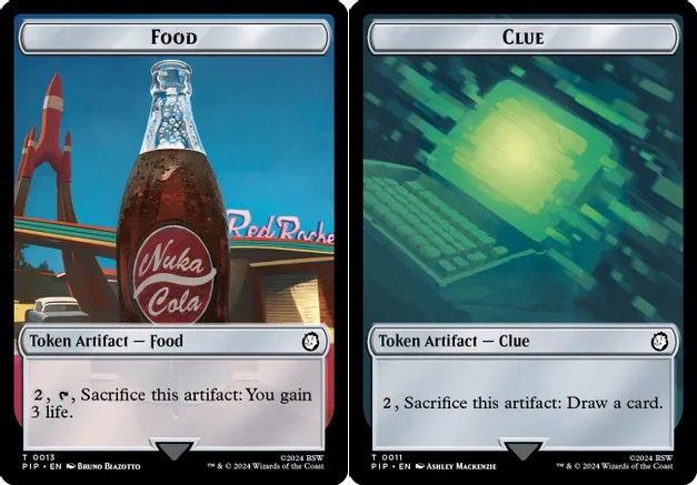 Food (0013) // Clue (0011) - Foil - Double-Sided Token Food (0013) // Clue (0011) - Foil - Double-Sided Token
