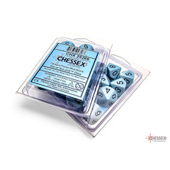 Chessex Dice CHX25266 10d10 Opaque: Pastel Blue/Black