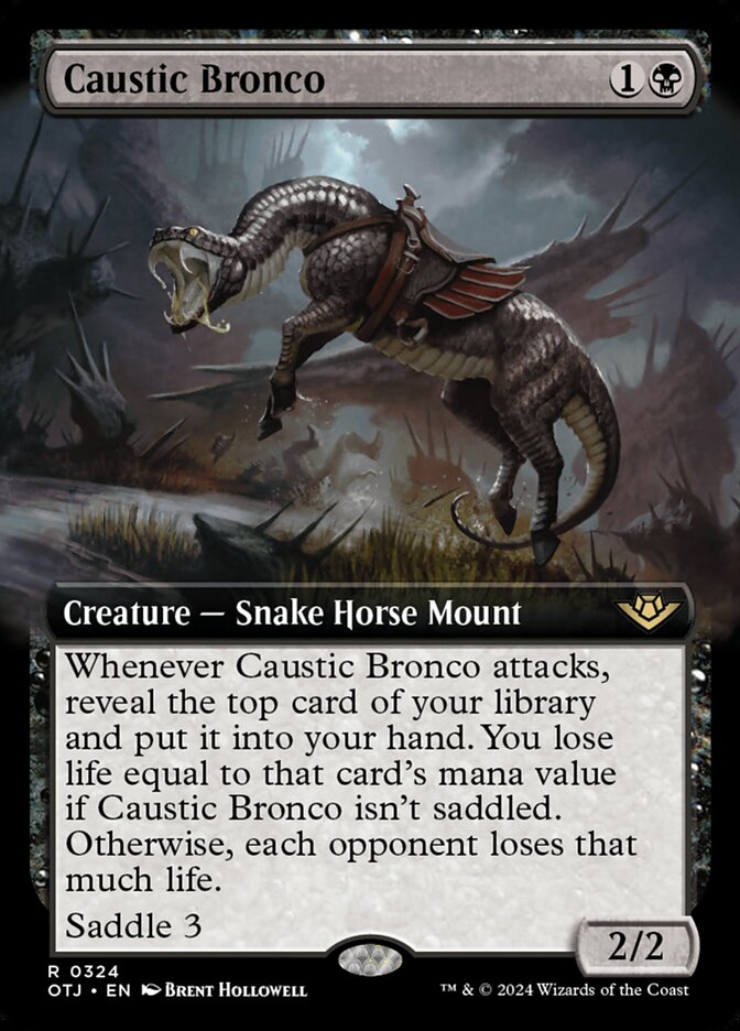 Caustic Bronco - Foil - Extended Art Caustic Bronco - Foil - Extended Art