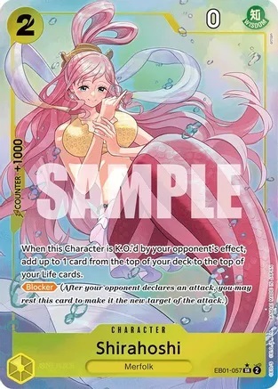 shirahoshi one piece card game OP11-SP(EB01-057) (SP)  TCG Corner may change up until release date as information is updated Shirahoshi - EB01-057 - SR
