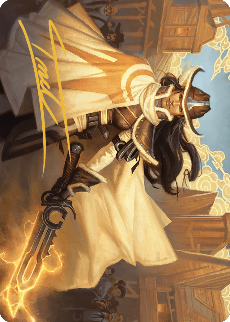 Omenport Vigilante Art Card - Gold-Stamped Signature