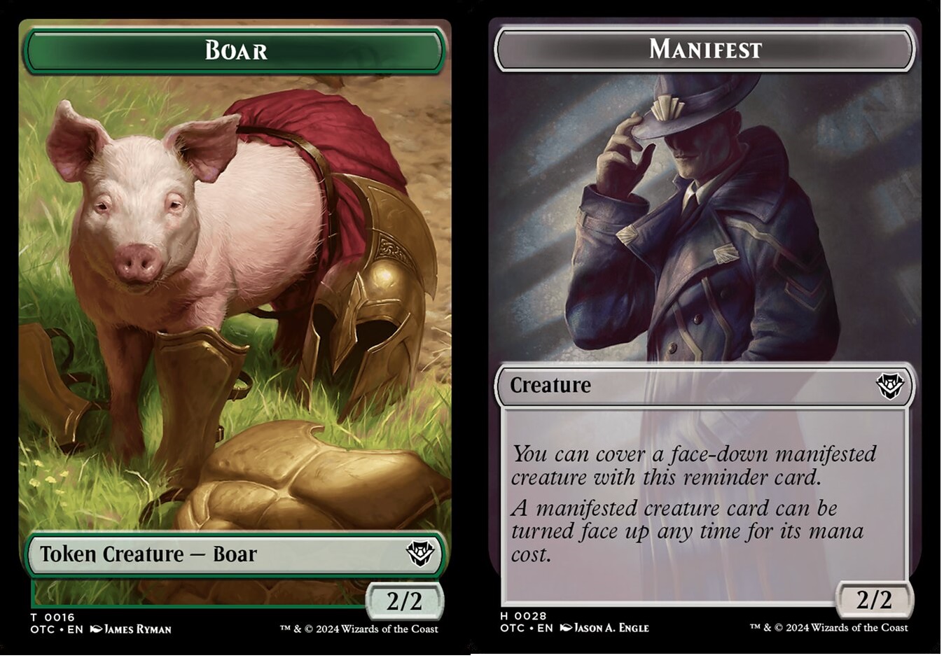 Boar (0016) // Manifest (0028) Double-sided Token