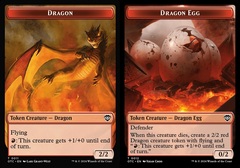 Dragon (0011) // Dragon Egg (0012) Double-Sided Token