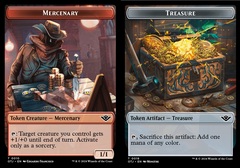 Mercenary (0010) // Treasure (0018) Double-sided Token - Foil