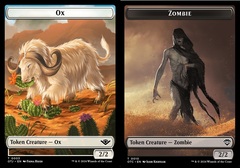 Ox (0003) // Zombie (0010) Double-sided Token - Foil