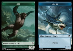 [DEPRECATED] (Duplicate) Ape (0015) // Shark (0006) Double-sided Token - Foil