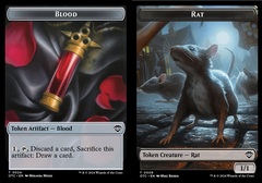 [DEPRECATED] (Duplicate) Blood (0024) // Rat (0008) Double-sided Token - Foil