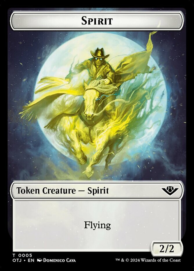 mtg is token a card type 1x Spirit Token (5) MTG Outlaws of Thunder Junction NM Magic Regular