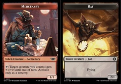 Bat (0001) // Mercenary (0010) Double-Sided Token - Foil