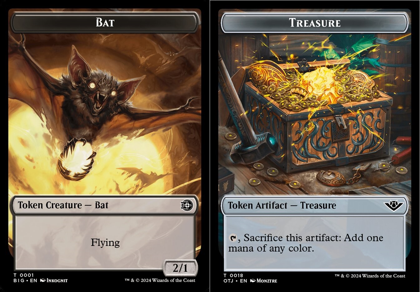 Bat Token // Treasure Token - Foil