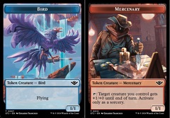 Bird (0007) // Mercenary (0010) Double-Sided Token - Foil