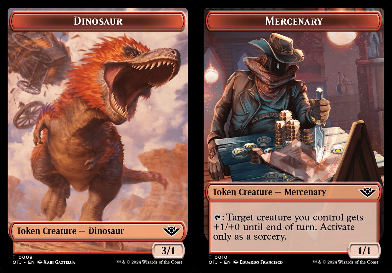 Dinosaur Token // Mercenary Token - Foil