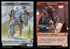 Golem (0006) // Mercenary (0010) Double-Sided Token - Foil