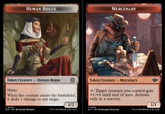 Human Rogue (0002) // Mercenary (0010) Double-Sided Token - Foil