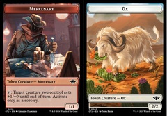 Mercenary (0010) // Ox (0003) Double-Sided Token - Foil