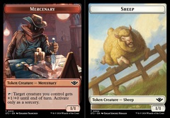 Mercenary (0010) // Sheep (0004) Double-Sided Token - Foil